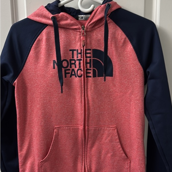 The North Face Jackets & Blazers - The North Face Coral and Navy Zip-Up Hoodie